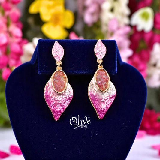 Enamel Earrings - 669