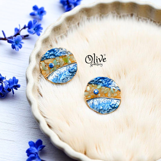 Enamel Earrings - 672