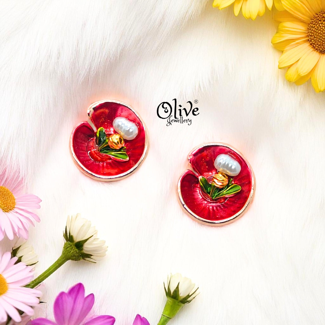 Enamel Earrings - 675