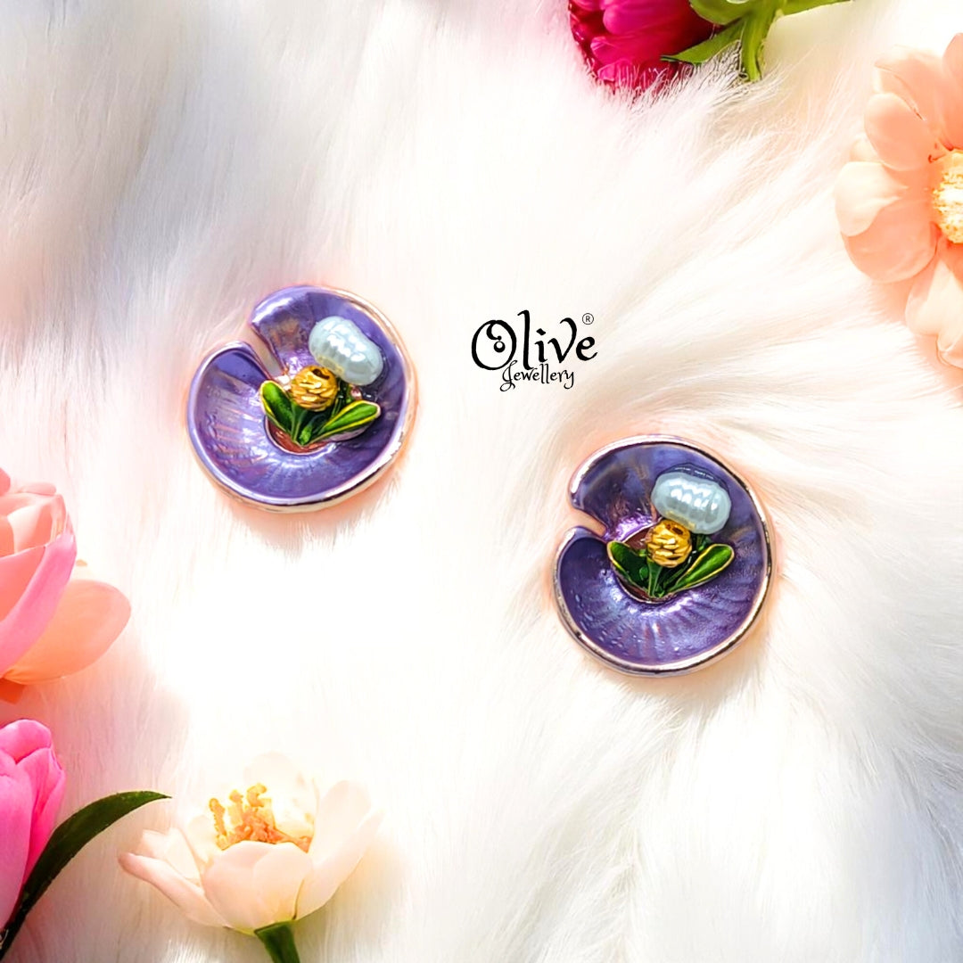 Enamel Earrings - 675