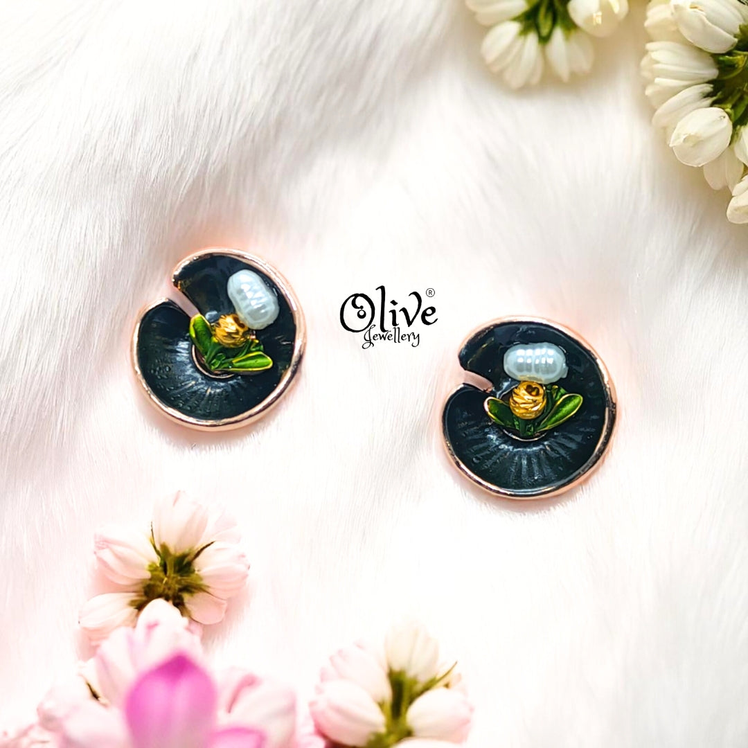 Enamel Earrings - 675