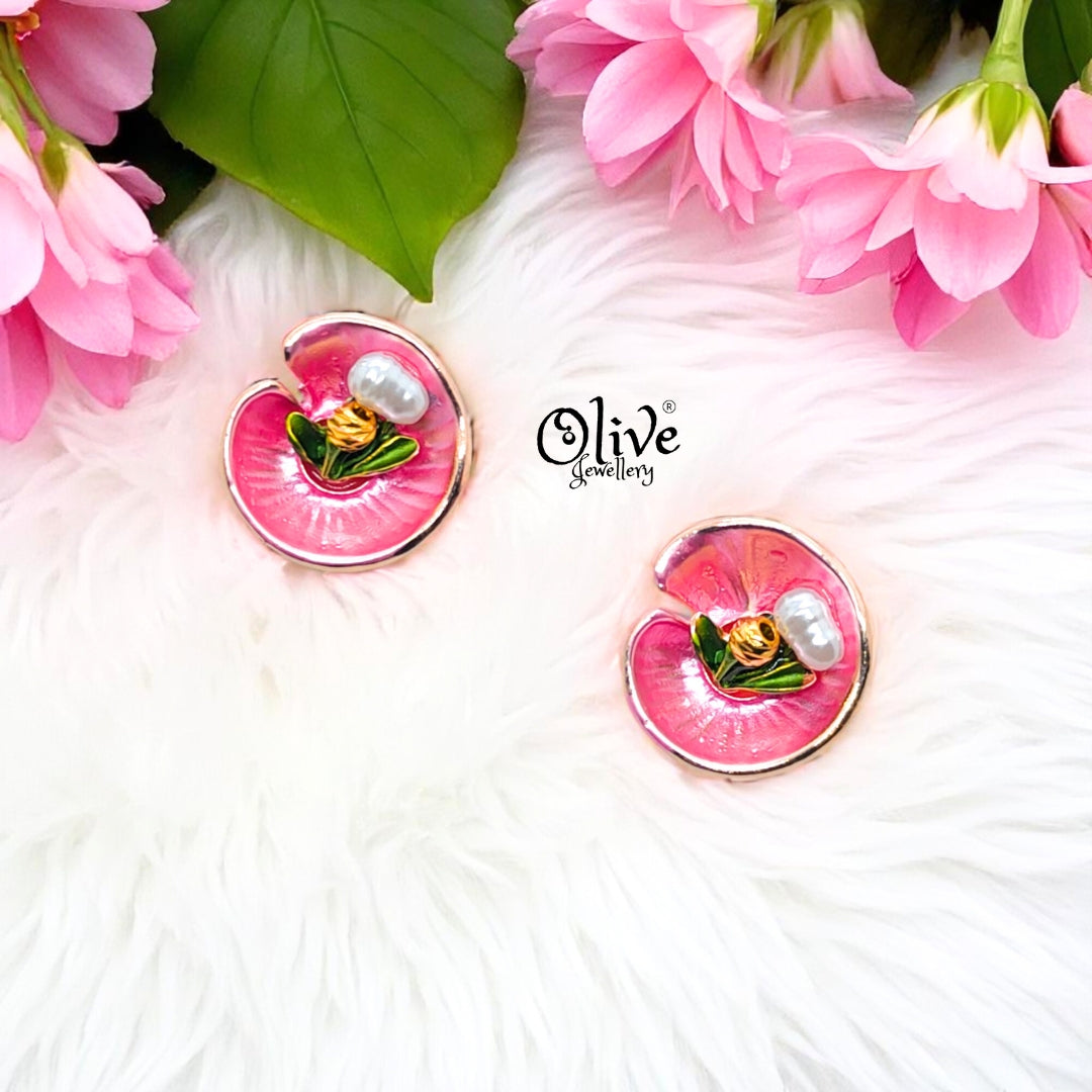 Enamel Earrings - 675