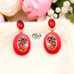 Enamel Earrings - 681