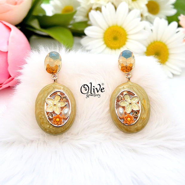Enamel Earrings - 681