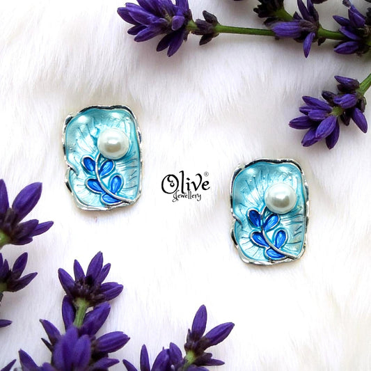 Enamel Earrings - 687