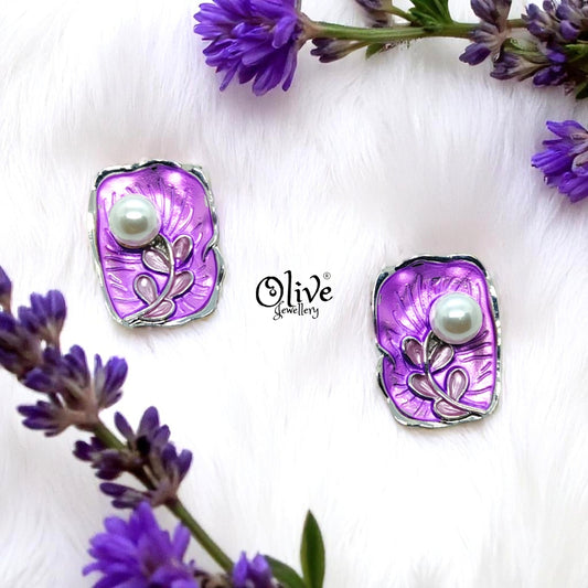 Enamel Earrings - 687