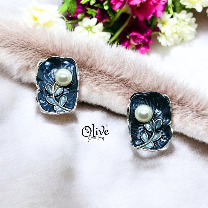 Enamel Earrings - 687