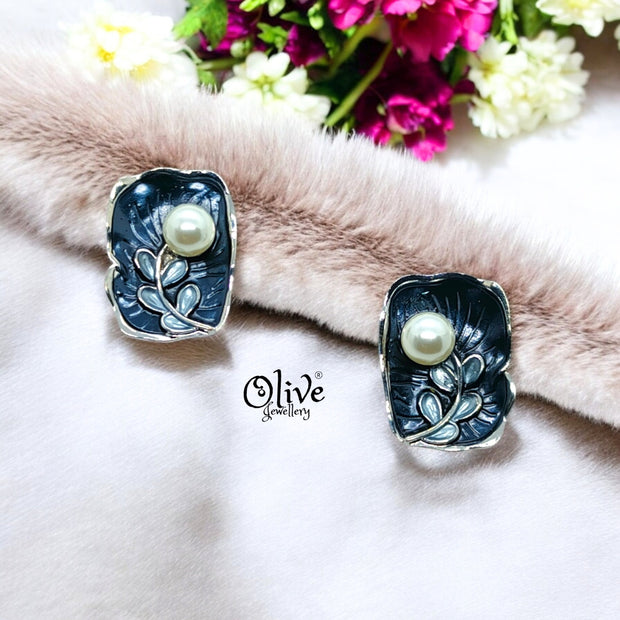 Enamel Earrings - 687