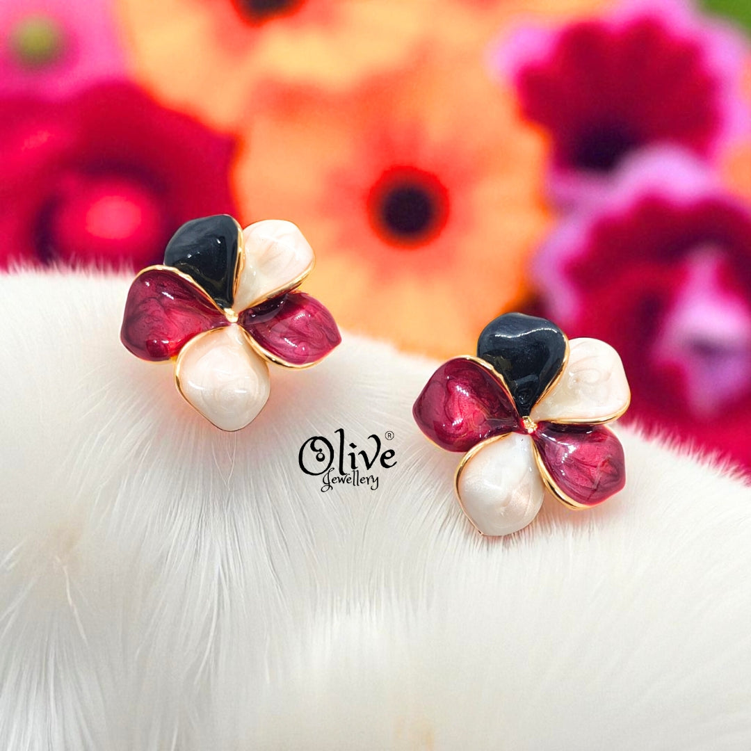 Enamel Earrings - 733