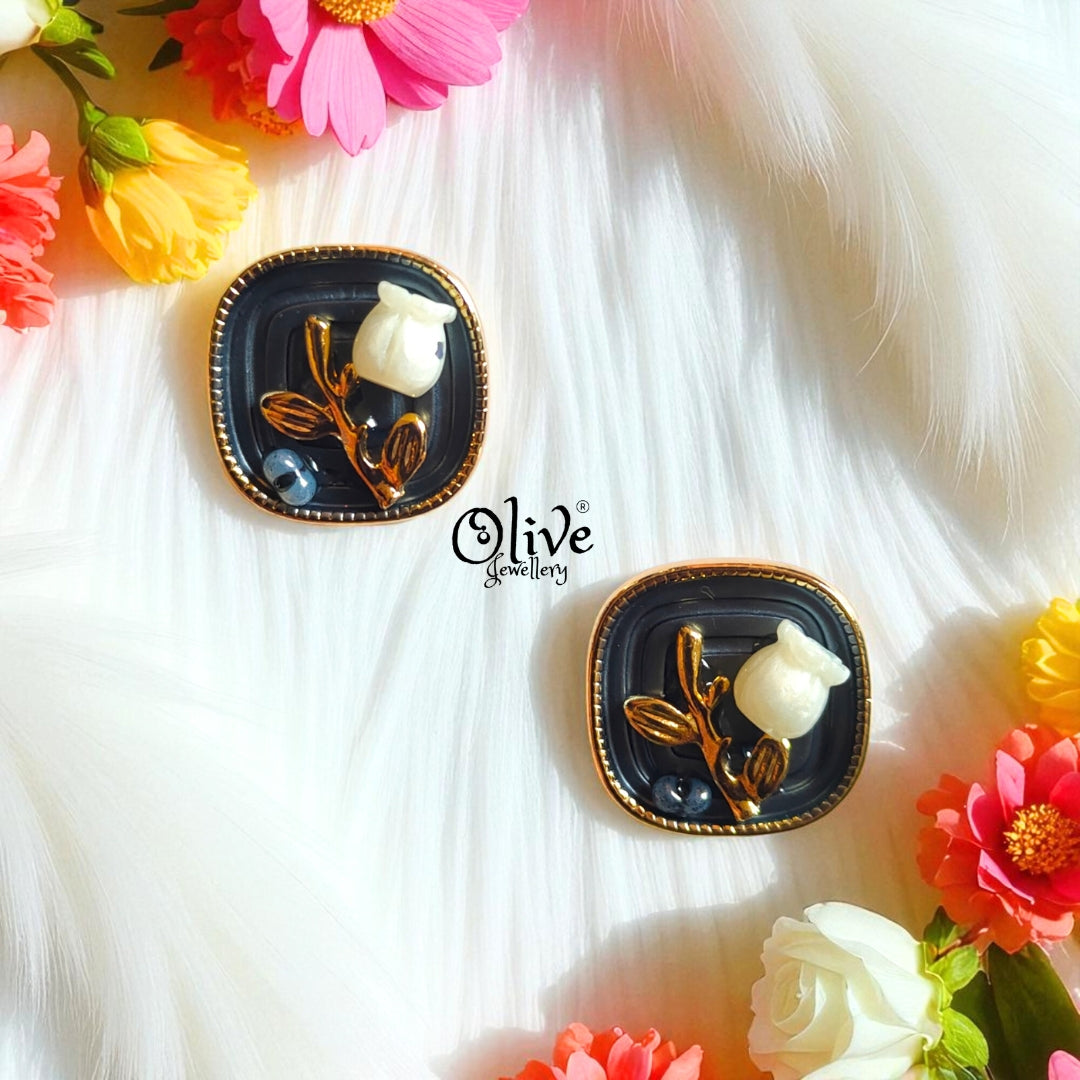 Enamel Earrings - 260