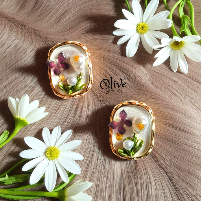 Enamel Earrings - 288