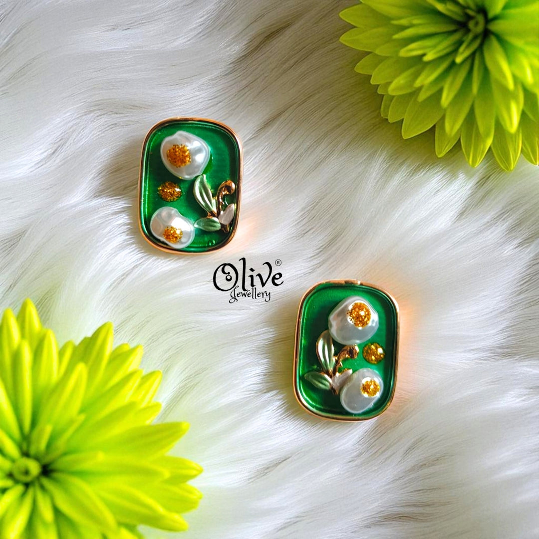 Enamel Earrings - 747