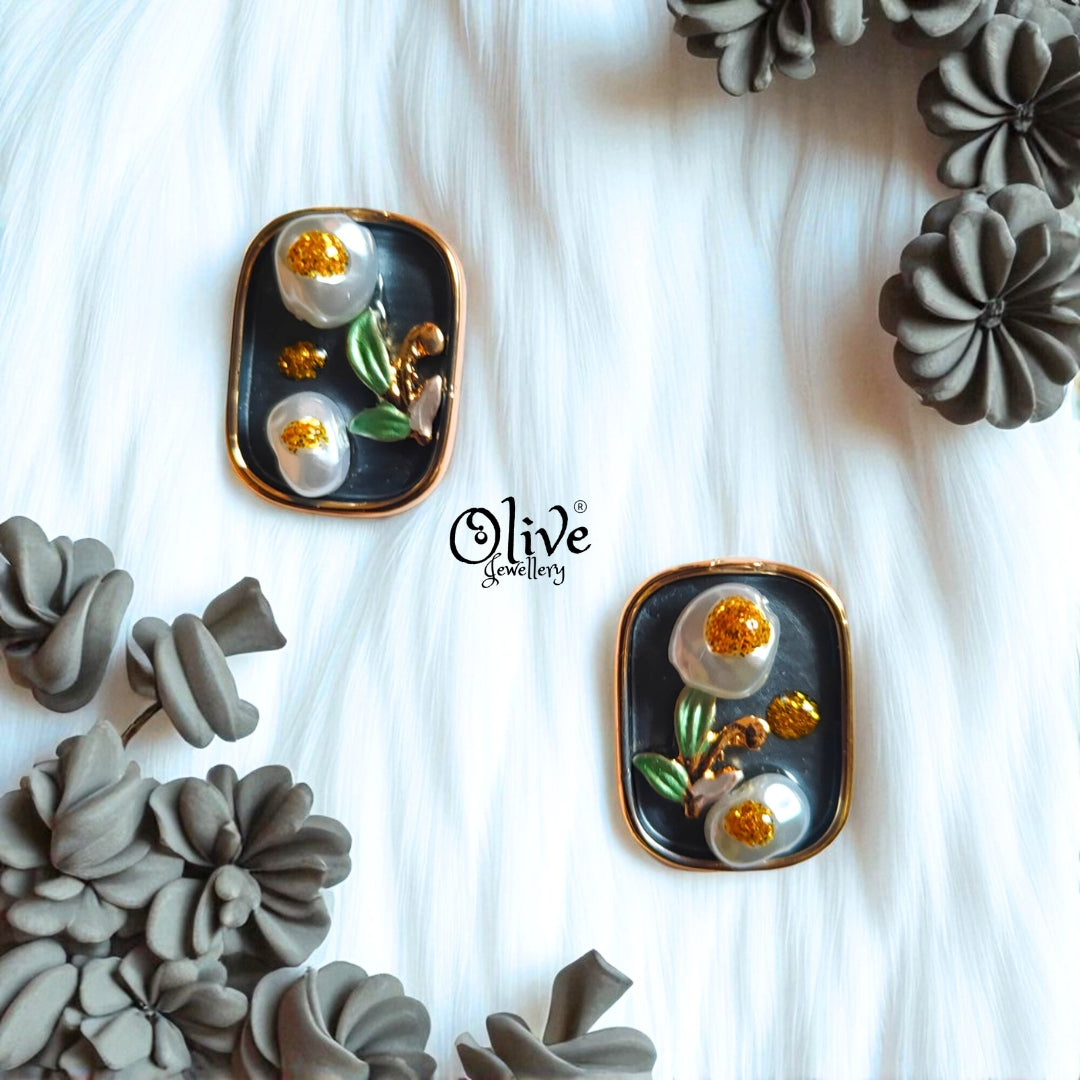 Enamel Earrings - 747