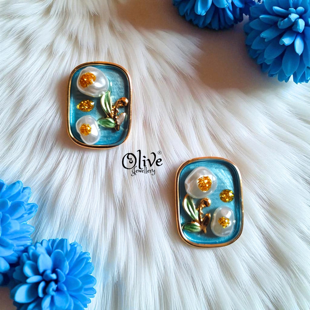 Enamel Earrings - 747
