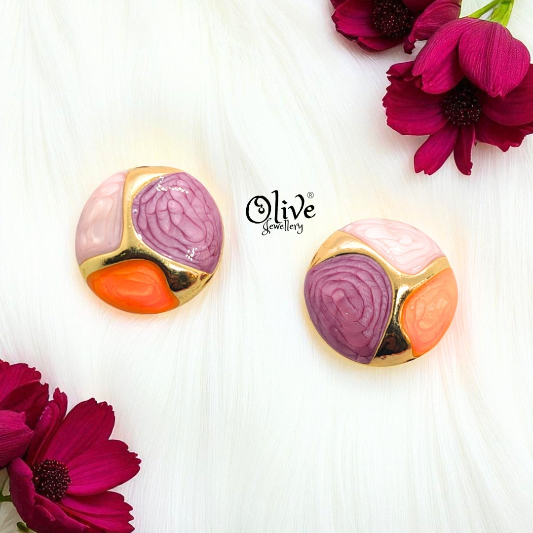 Enamel Earrings -373
