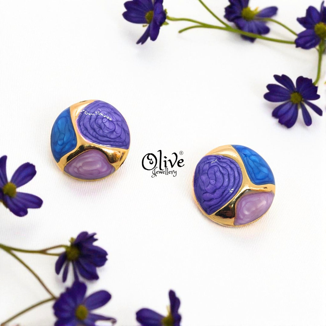 Enamel Earrings -373
