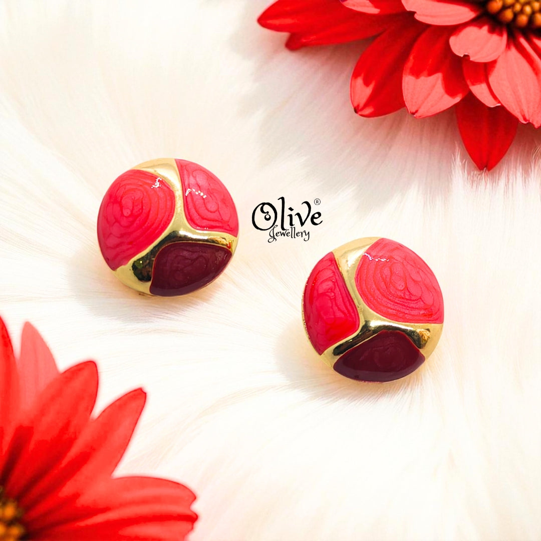 Enamel Earrings -373