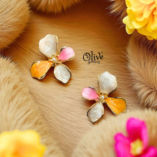 Enamel Earrings - 764