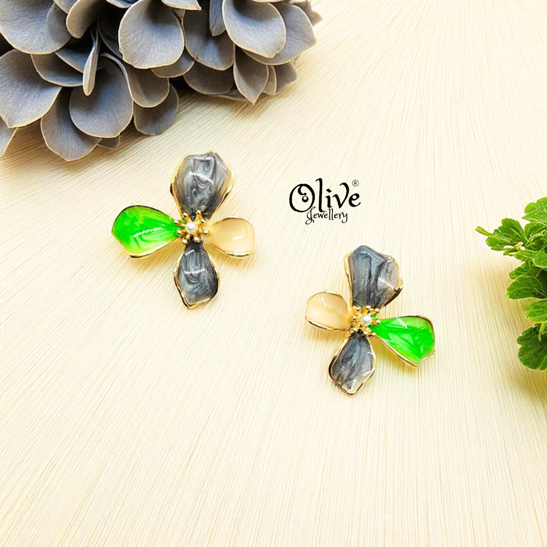 Enamel Earrings - 764