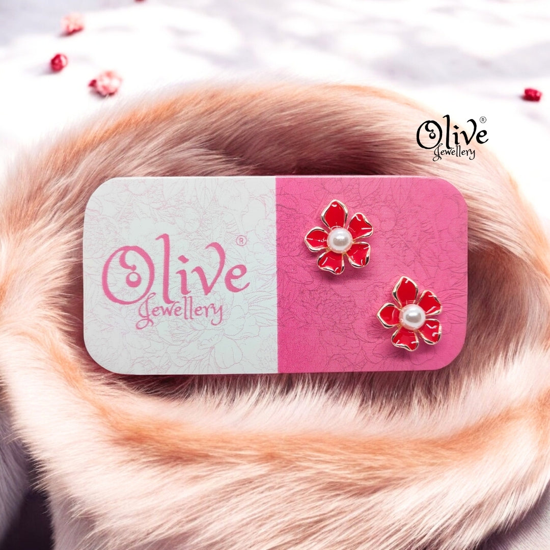 Enamel Earrings - 837