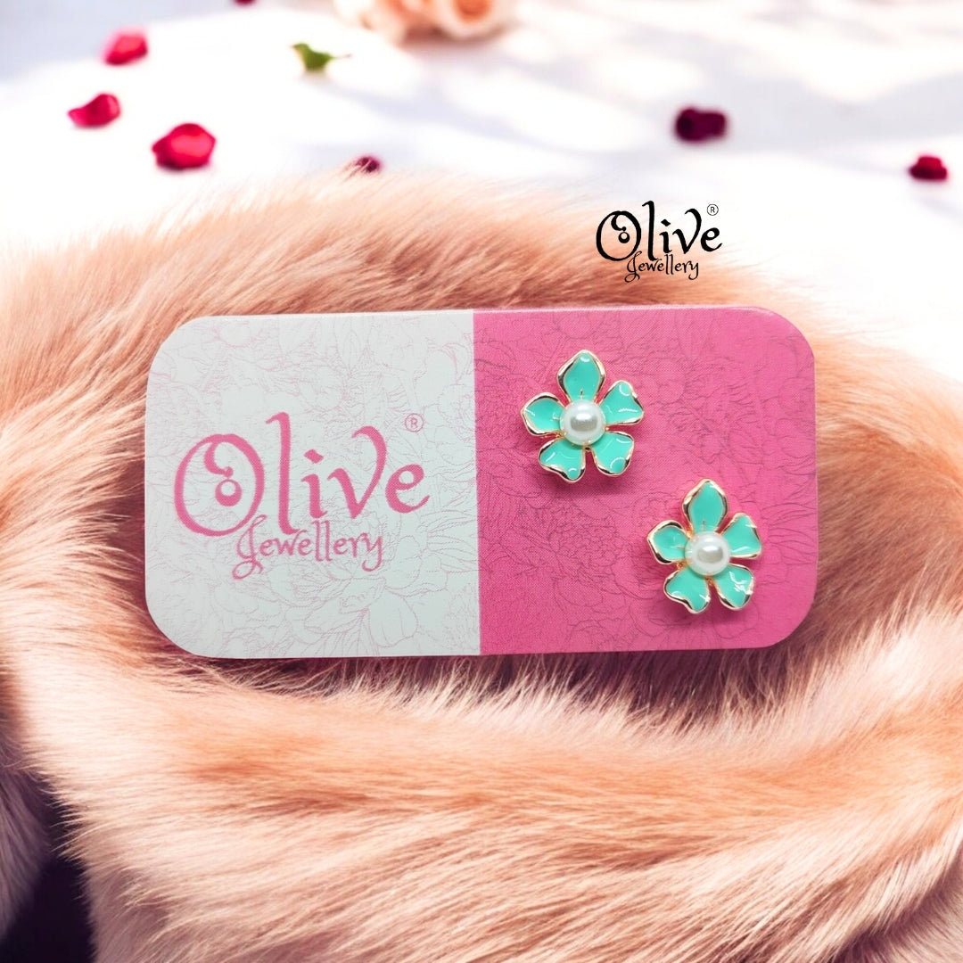 Enamel Earrings - 837