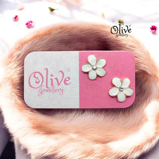 Enamel Earrings - 843