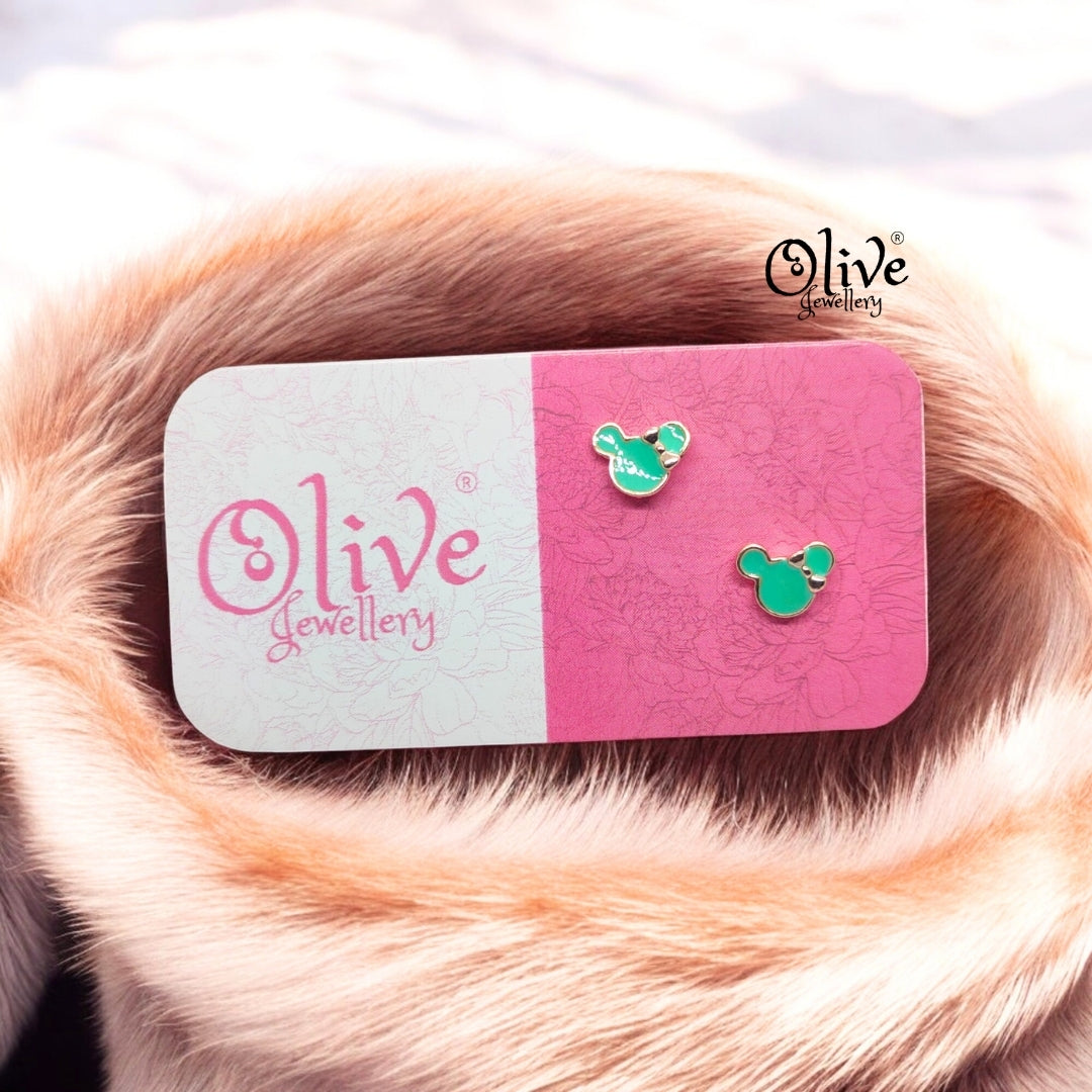 Enamel Earrings - 849