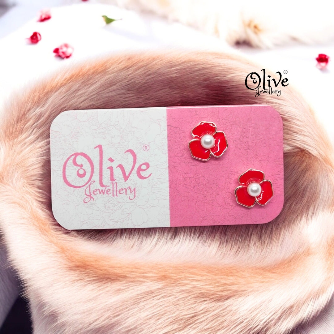 Enamel Earrings - 855