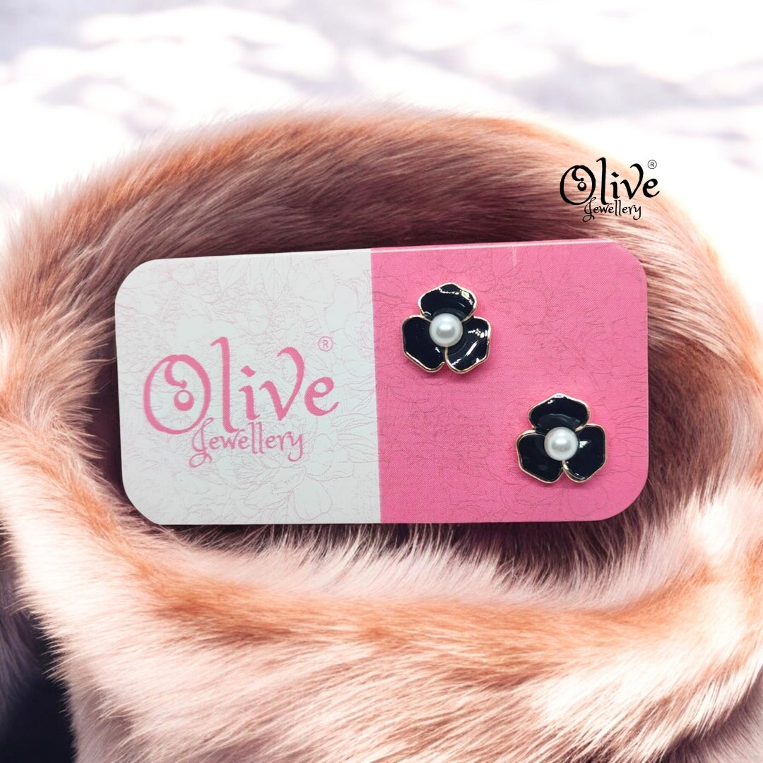 Enamel Earrings - 855