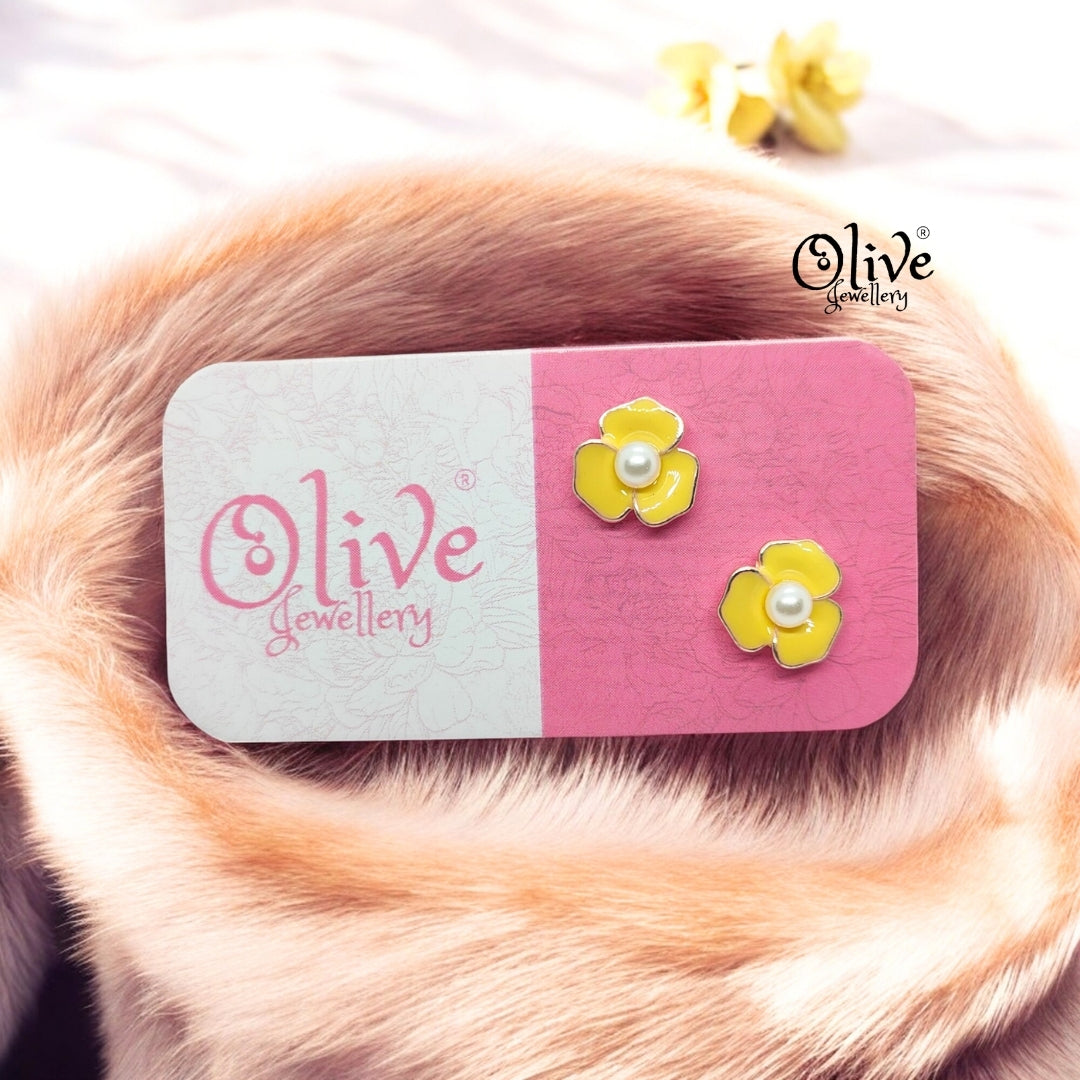 Enamel Earrings - 855