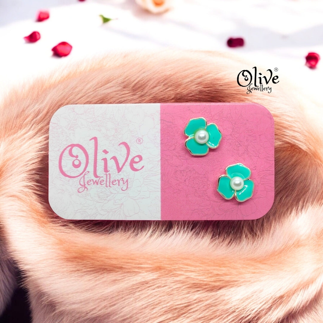 Enamel Earrings - 855