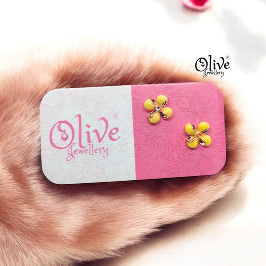 Enamel Earrings - 872