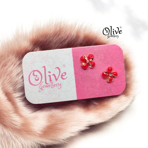Enamel Earrings - 872