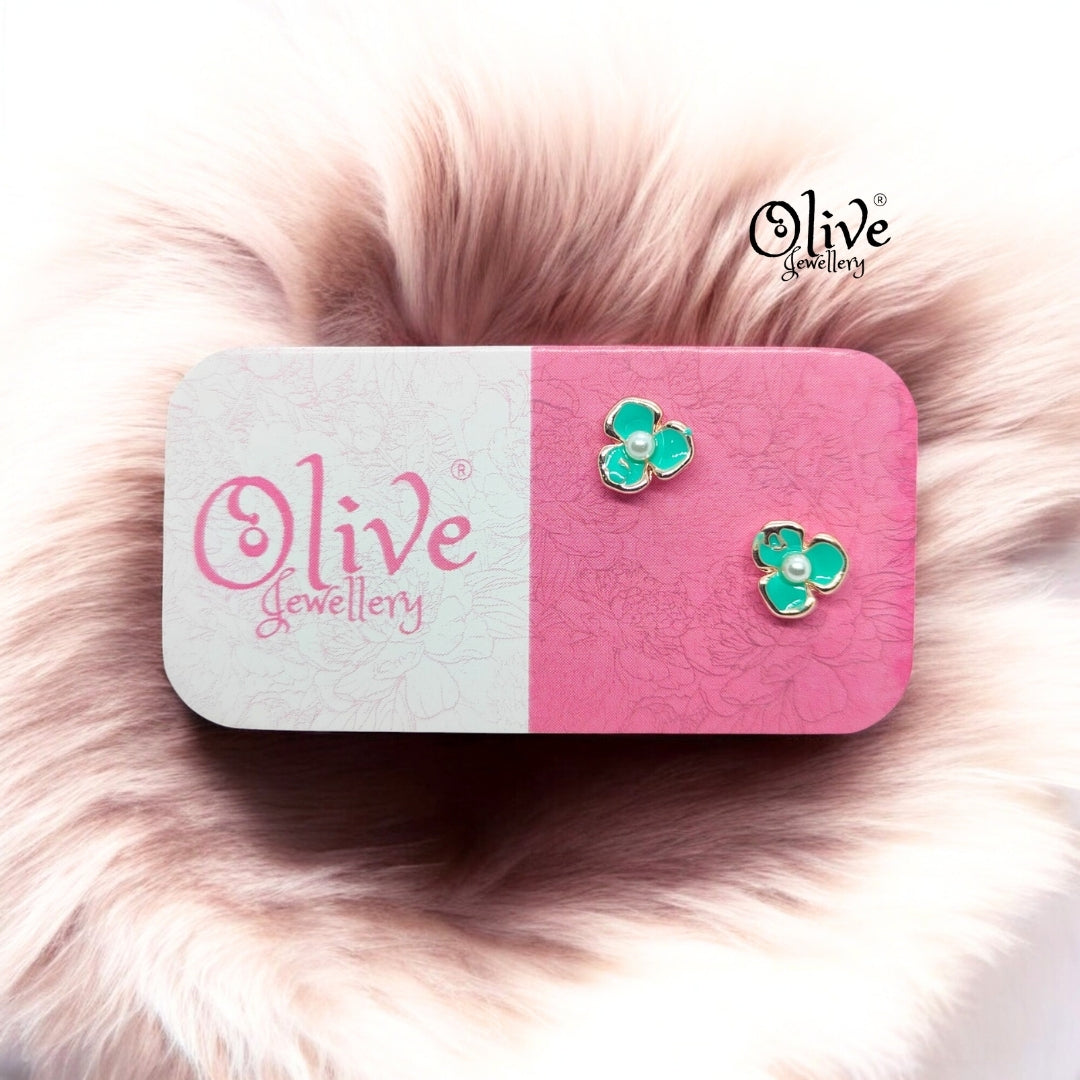 Enamel Earrings - 878
