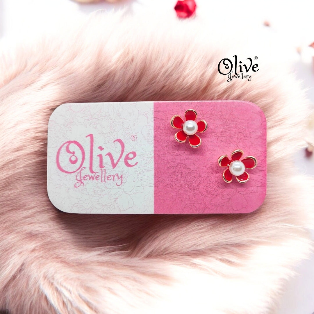 Enamel Earrings - 884