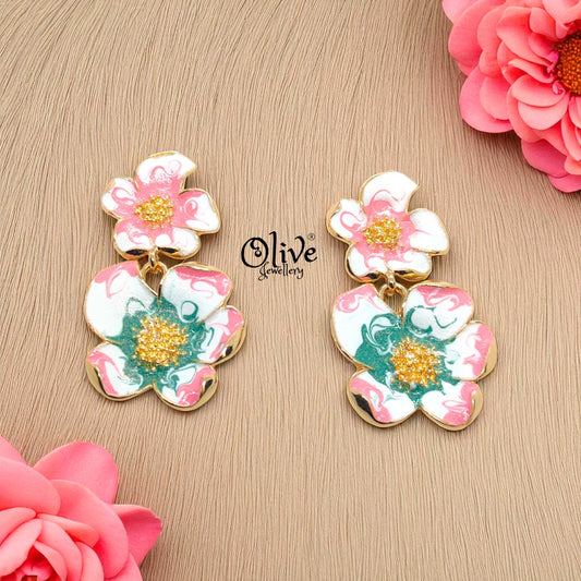 Enamel Earrings - 896