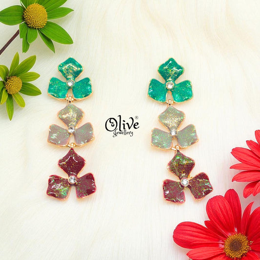 Enamel Earrings - 900