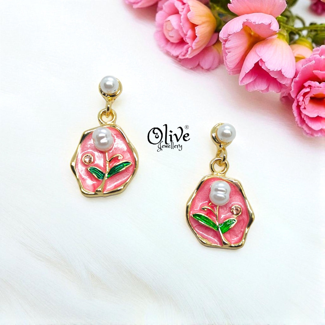 Enamel Earrings -356
