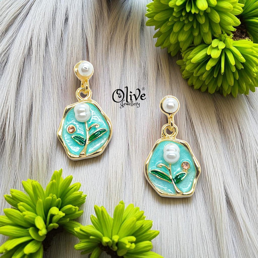 Enamel Earrings -356