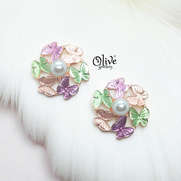 Enamel Earrings - 907