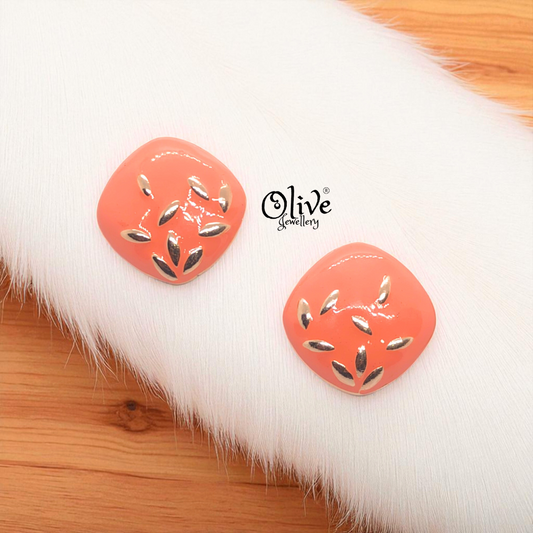 Enamel Earrings - 919