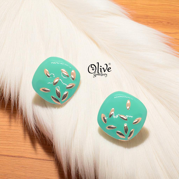 Enamel Earrings - 919