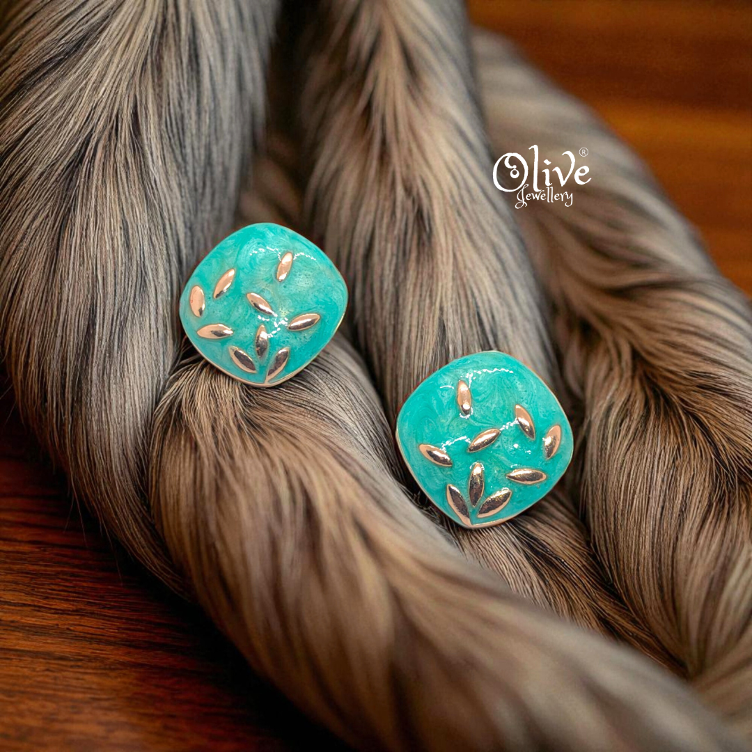 Enamel Earrings - 925