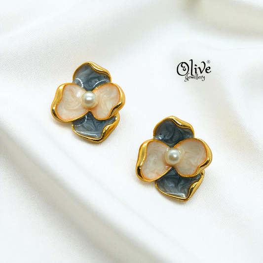Enamel Earrings - 931