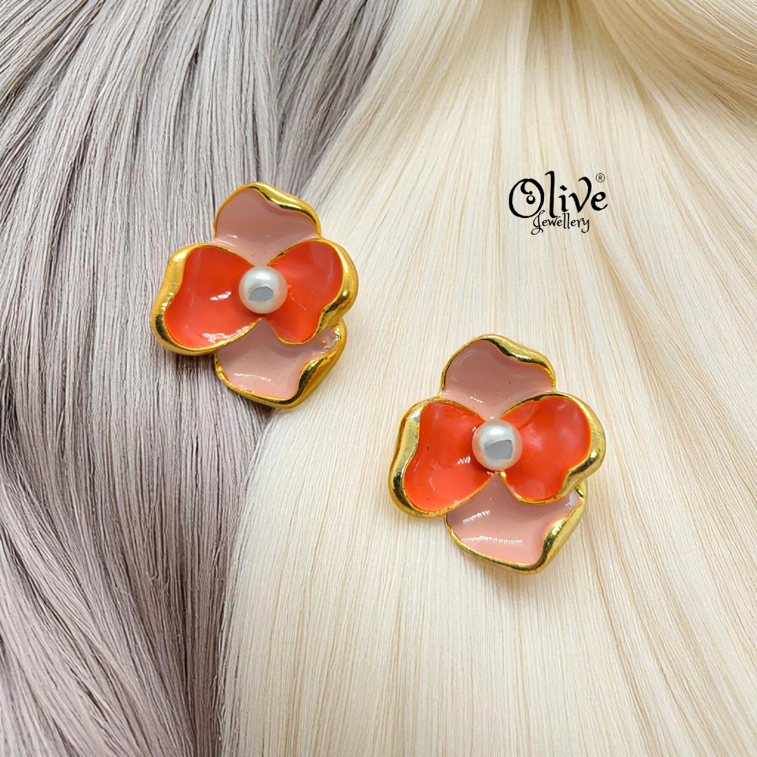 Enamel Earrings - 931
