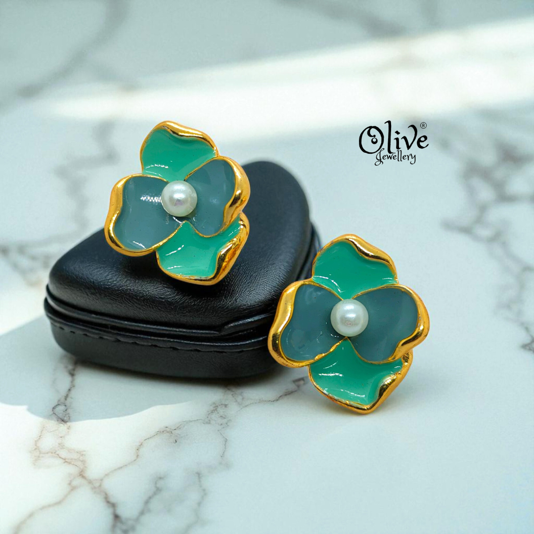 Enamel Earrings - 931