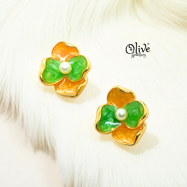 Enamel Earrings - 931
