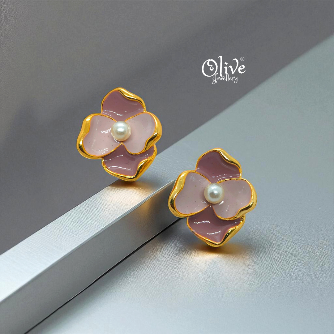 Enamel Earrings - 931