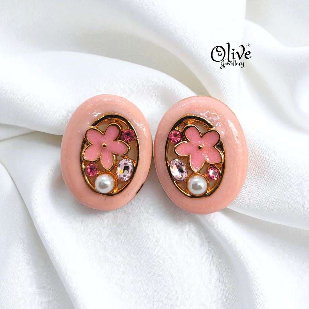 Enamel Earrings - 942