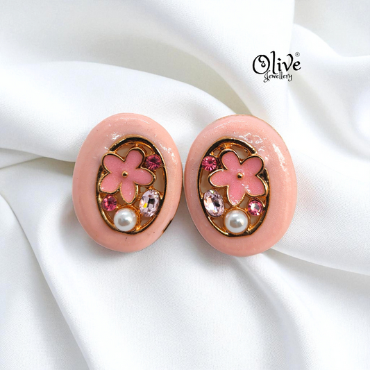Enamel Earrings - 942